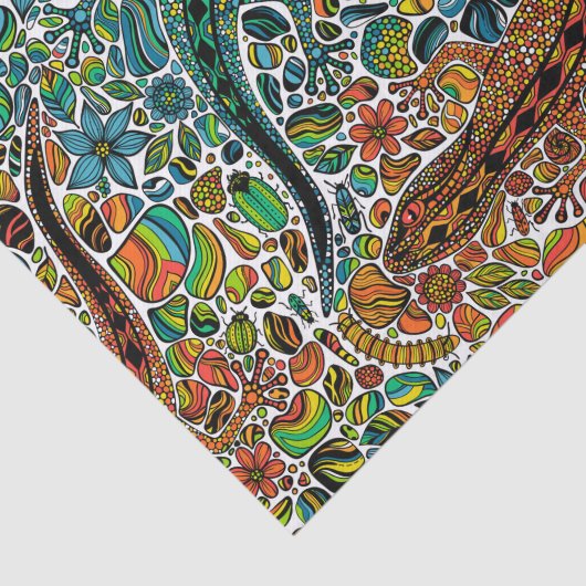 Papier Mousseline Trouvez les geckos (Détail)