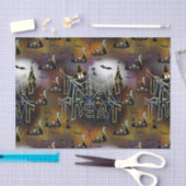 Papier Mousseline Trucs gothiques ou traiter spiderweb répétition (Artisanat)