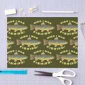 Papier Mousseline Truite Brown "J'aimerais pêcher" (Artisanat)