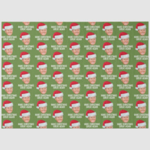 Papier Mousseline Trump avec Santa Hat - Rendre Noël magnifique