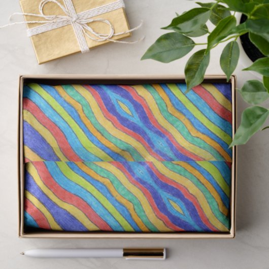 Papier Mousseline TSP - 0062 - arc-en-ciel (Cadeau)