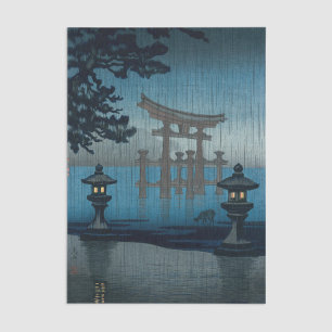 Papier Mousseline Tsuchiya Koitsu - Miyajima dans la pluie
