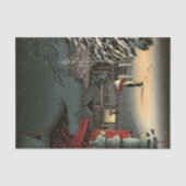 Papier Mousseline Tsuchiya Koitsu - Neige au temple de Nezu (Recto)