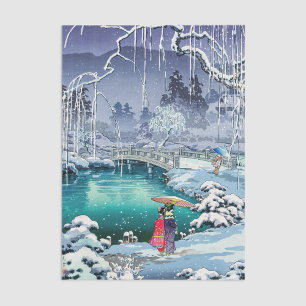Papier Mousseline Tsuchiya Koitsu - Neige de printemps à Maruyama