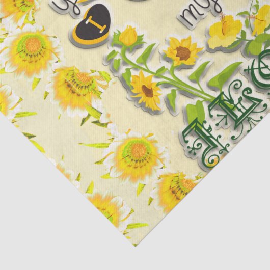 Papier Mousseline Tu Es Mon Soleil  (Détail)