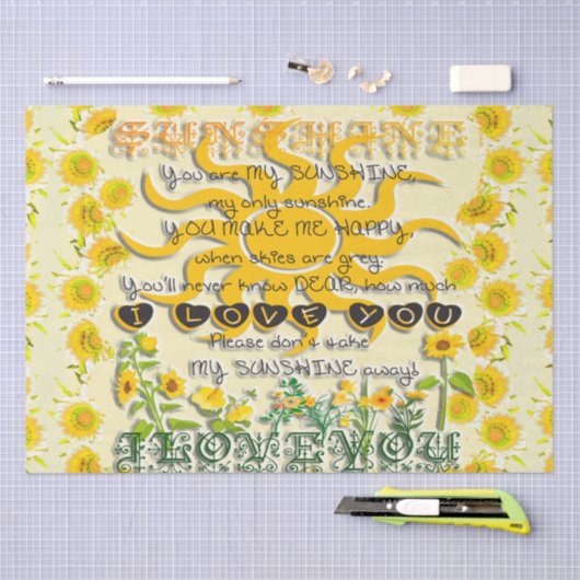 Papier Mousseline Tu Es Mon Soleil (Artisanat)