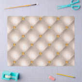 Papier Mousseline Tufé beige et or (Artisanat)