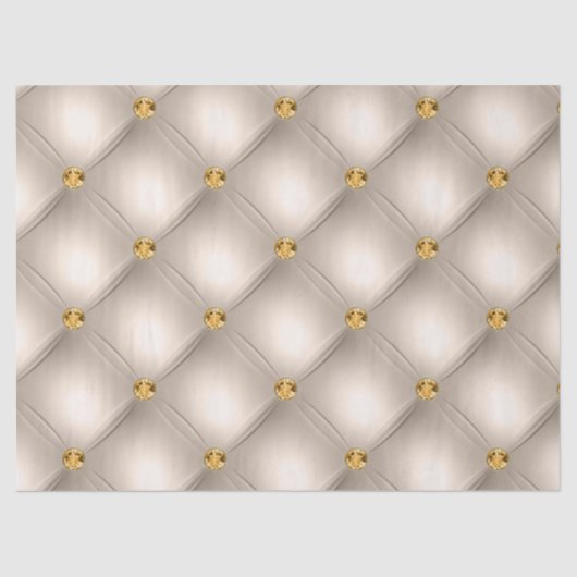 Papier Mousseline Tufé beige et or (Recto)