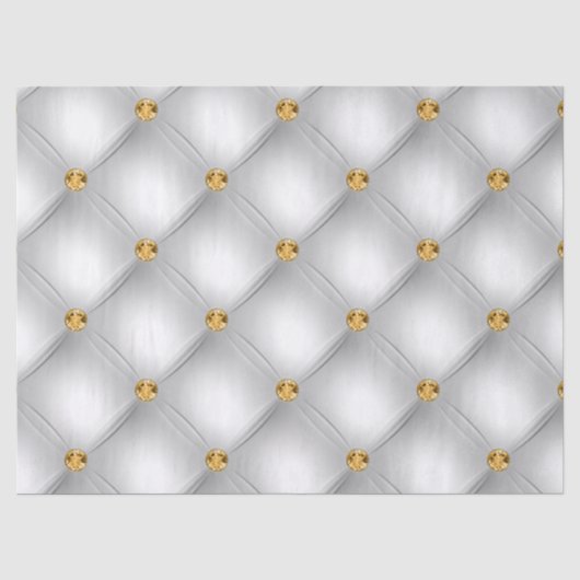Papier Mousseline Tufé blanc et or (Recto)
