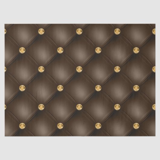 Papier Mousseline Tufé Brown et or (Recto)