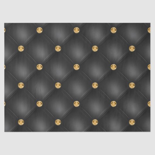 Papier Mousseline Tufé noir et or (Recto)
