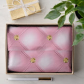 Papier Mousseline Tufé rose et or (Cadeau)