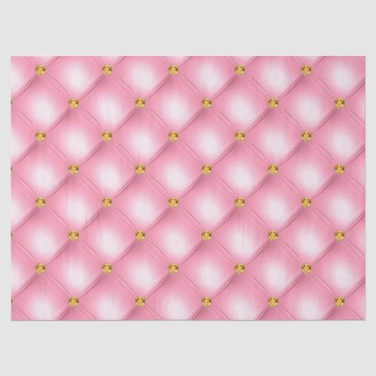 Papier Mousseline Tufé rose et or (Recto)