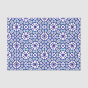 Papier Mousseline Tuile bleue d'Iznik