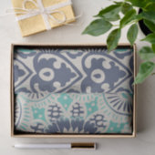 Papier Mousseline Tuile bleue III de batik (Cadeau)