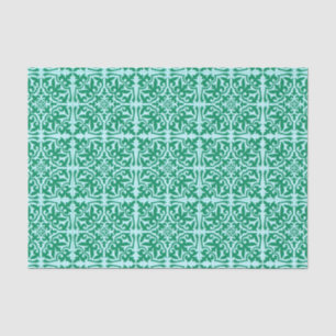 Papier Mousseline Tuile marocaine - turquoise et aqua