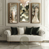 Papier Mousseline tuile motif de répétition Art déco nouveau