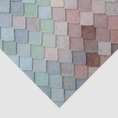 Papier Mousseline Tuiles de pierre de Faux de regard d'échelles (Détail)