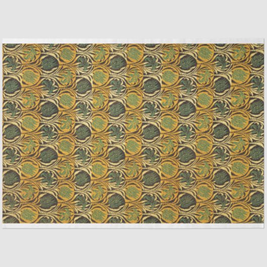 Papier Mousseline Tulip et Lily Motif (par William Morris) (Recto)