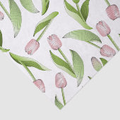 Papier Mousseline Tulipe Fleur Rose Moderne (Détail)