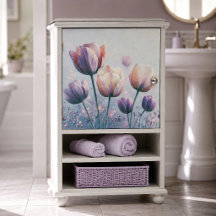 Tulipe Lavande Rose Découpage