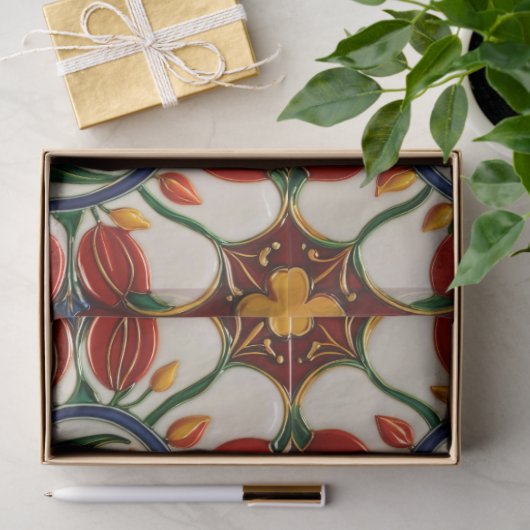 Papier Mousseline Tulipes Belle Collection Moderne (Cadeau)