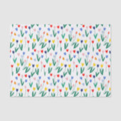 Papier Mousseline Tulipes Colorées (Recto)
