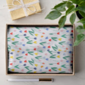 Papier Mousseline Tulipes Colorées (Cadeau)