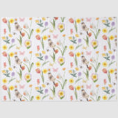 Papier Mousseline Tulipes de printemps Fleurs Découpage (Recto)