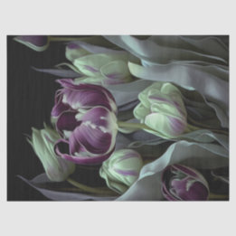 Papier Mousseline Tulipes de Van Gogh, jardin fantaisiste profond vi