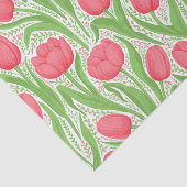 Papier Mousseline Tulipes en rouge et vert (Détail)