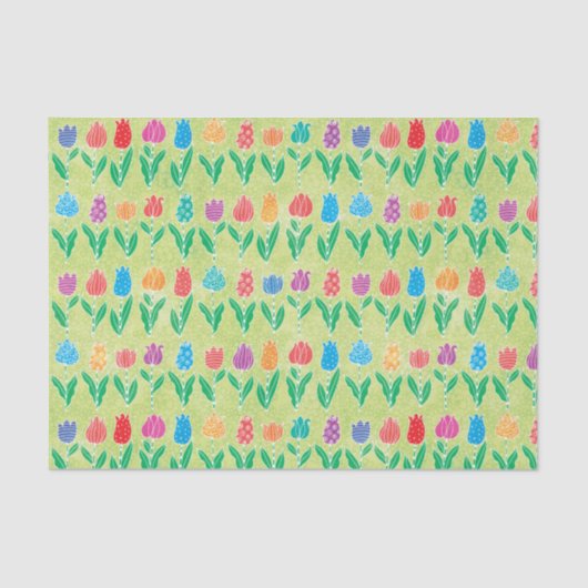 Papier Mousseline Tulipes lunatiques (Recto)