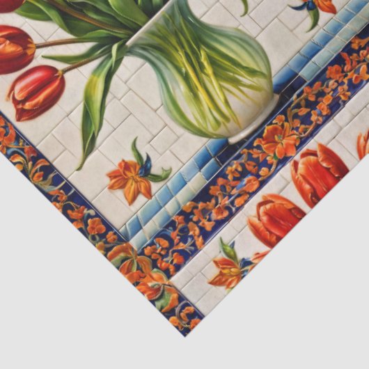 Papier Mousseline Tulipes Populaire Belle Collection (Détail)