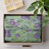 Papier Mousseline Tulipes pourpres (Cadeau)