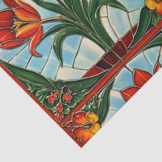 Papier Mousseline Tulipes tendance belle collection (Détail)