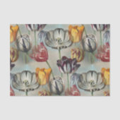 Papier Mousseline Tulipes vintages embarcation de découpage (Recto)