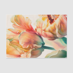 Papier Mousseline TULIPMANIE 5/6 tulipes à perroquets pour découpage