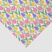 Papier Mousseline Tulips, Daffodils, Hyacinths Coloring Style (Détail)