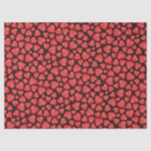 Papier Mousseline tumbled red hearts pattern (Recto)