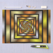 Papier Mousseline Tunnel lumineux coloré Trippy Fractal Graphisme (Artisanat)