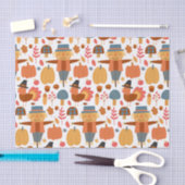 Papier Mousseline Turquie et Scarecrow Thanksgiving Motif (Artisanat)