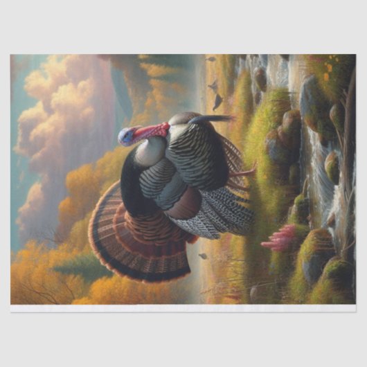 Papier Mousseline Turquie sauvage par peinture de flux (Recto)