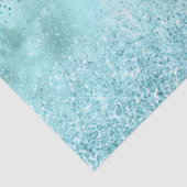 Papier Mousseline Turquoise Aqua Gold Glam Parties scintillant (Détail)