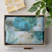 Papier Mousseline Turquoise bleu Aqua Peacock Découpage papier de pa (Cadeau)