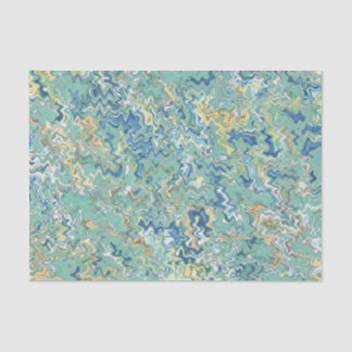 Papier Mousseline Turquoise bleu turquoise vert chic Motif unique