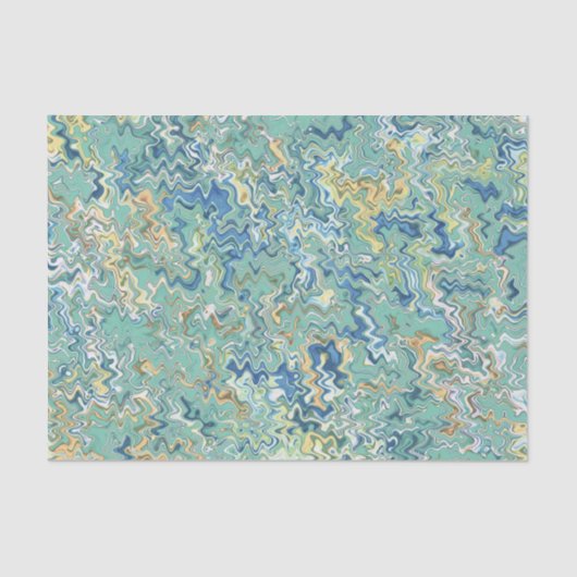 Papier Mousseline Turquoise bleu turquoise vert chic Motif unique  (Recto)