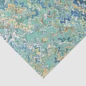Papier Mousseline Turquoise bleu turquoise vert chic Motif unique  (Détail)