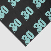 Papier Mousseline Turquoise Blue 30th Dirty Trente Celebrate Party (Détail)