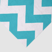 Papier Mousseline Turquoise Blue Bold Mod Chevron (Détail)