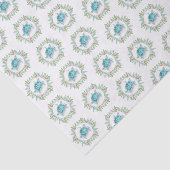 Papier Mousseline Turquoise Blue Sea Turtle Beach Noël (Détail)